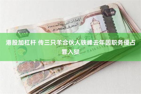 港股加杠杆 传三只羊合伙人铁峰去年因职务侵占罪入狱